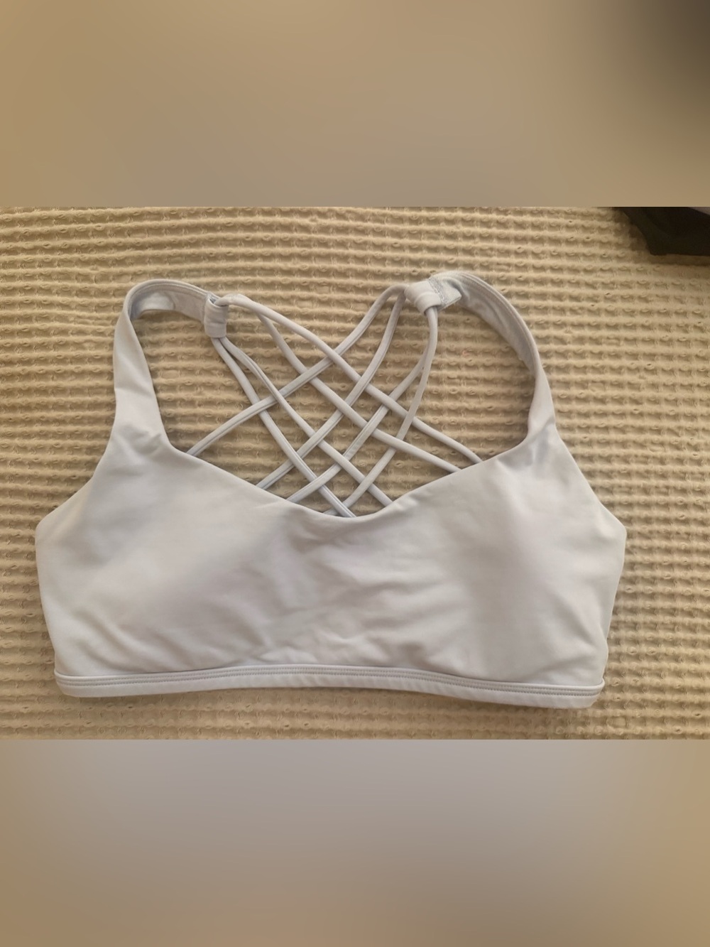 lululemon light blue Strappy Crisscross Sports Bra
